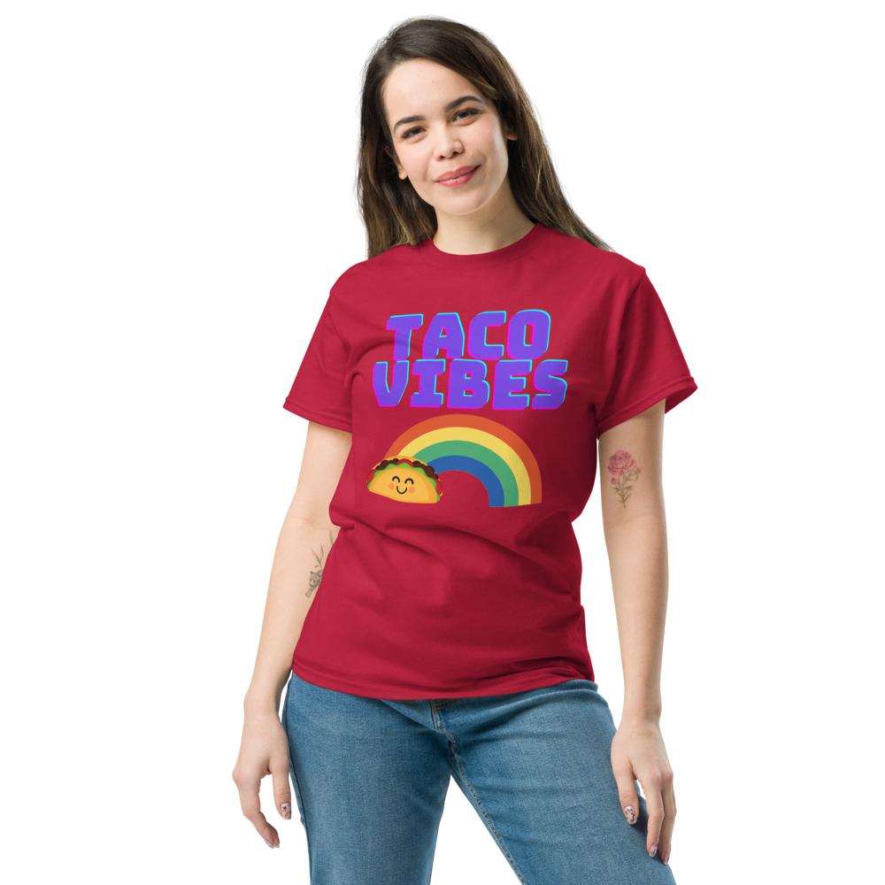 TACO VIBES TASTE THE RAINBOW Unisex classic tee
