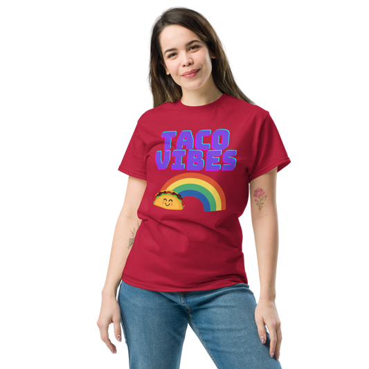 TACO VIBES TASTE THE RAINBOW Unisex classic tee